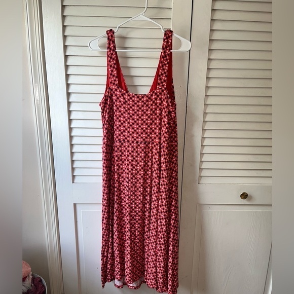Boden Willa Jersey Dress Rosehip Apple Print size 16 L Faux Wrap Midi - Picture 6 of 6